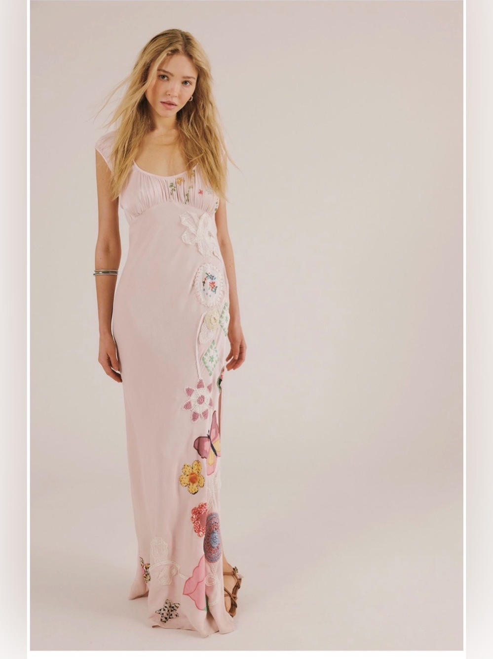 Free People Blush Doily Daydream Maxi Slip Dress